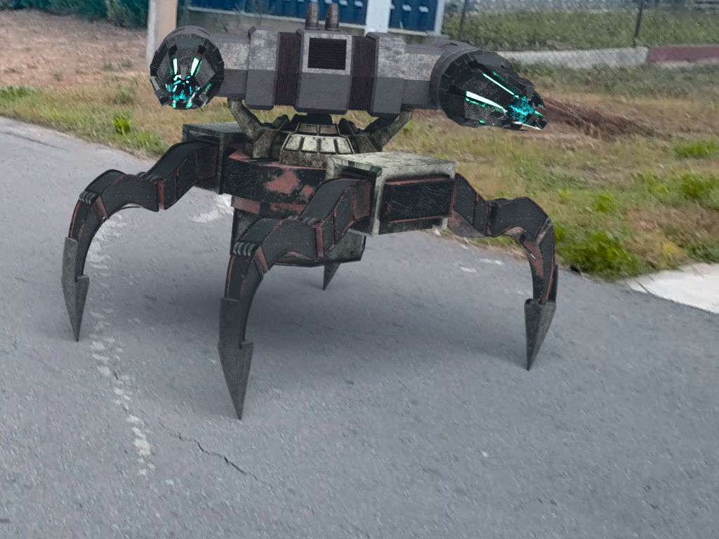 4 legs robot 3D model_6