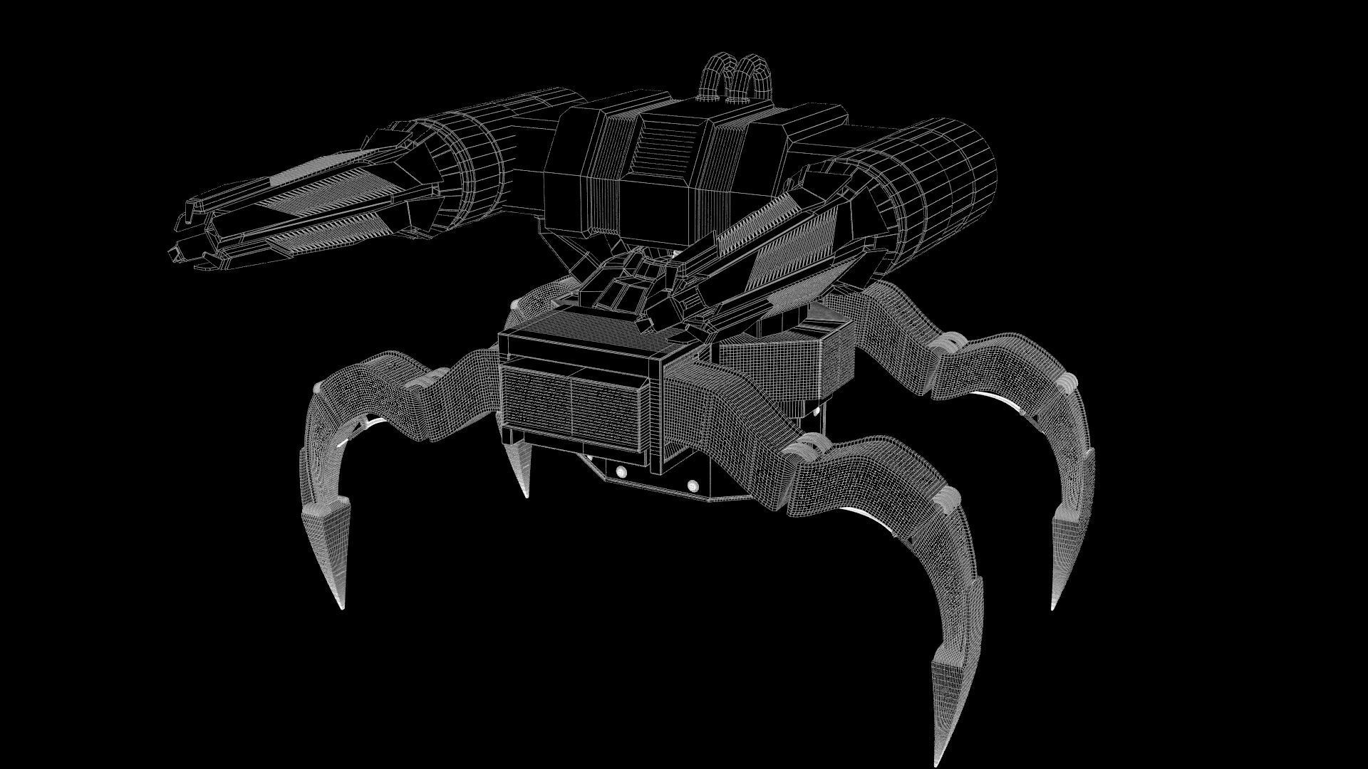 4 legs robot 3D model_5
