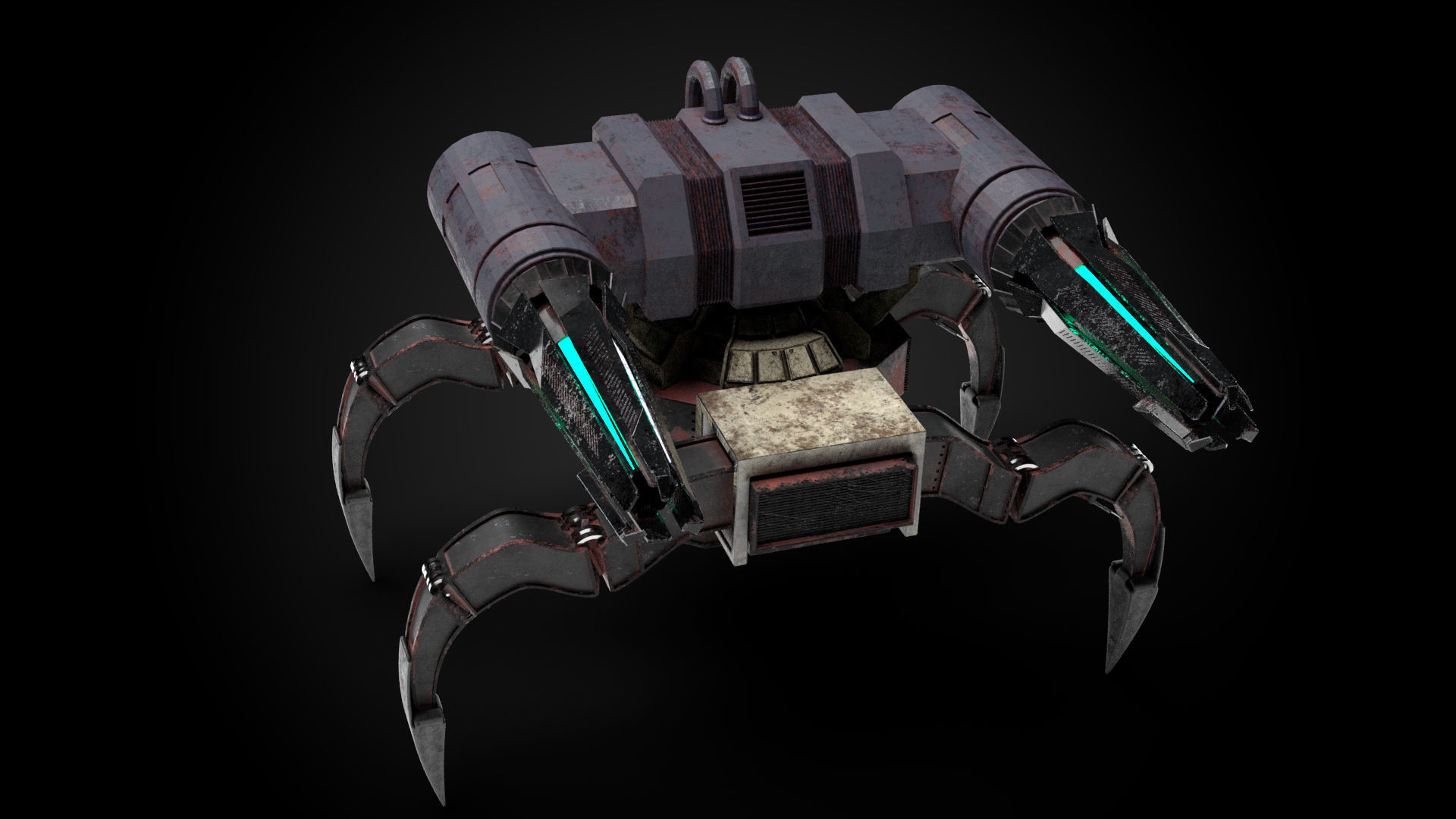 4 legs robot 3D model_4