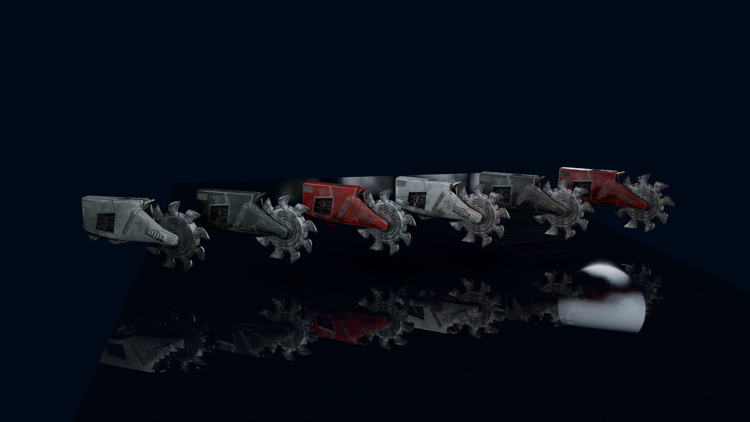 Sci-Fi Saw Low-poly 3D model_3