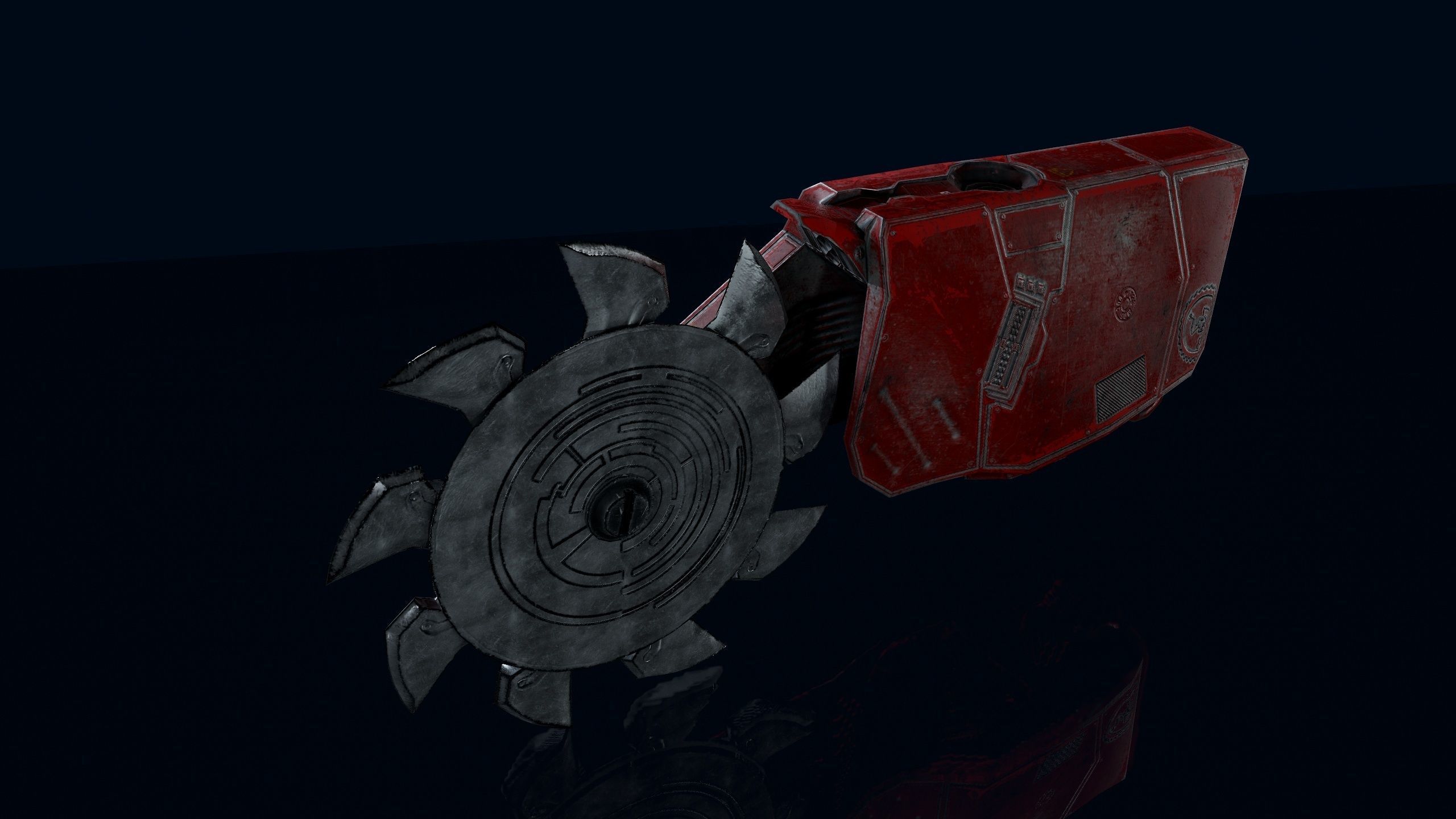 Sci-Fi Saw Low-poly 3D model_7