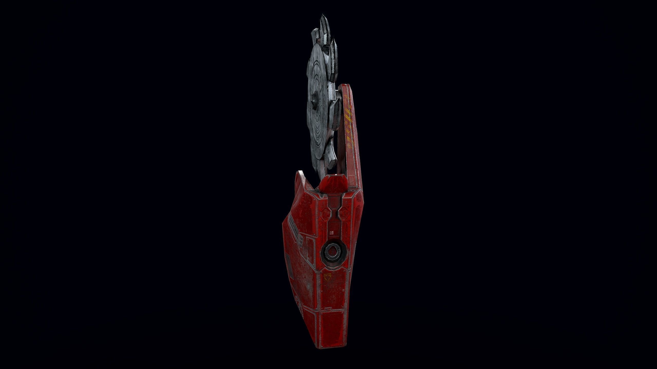 Sci-Fi Saw Low-poly 3D model_11