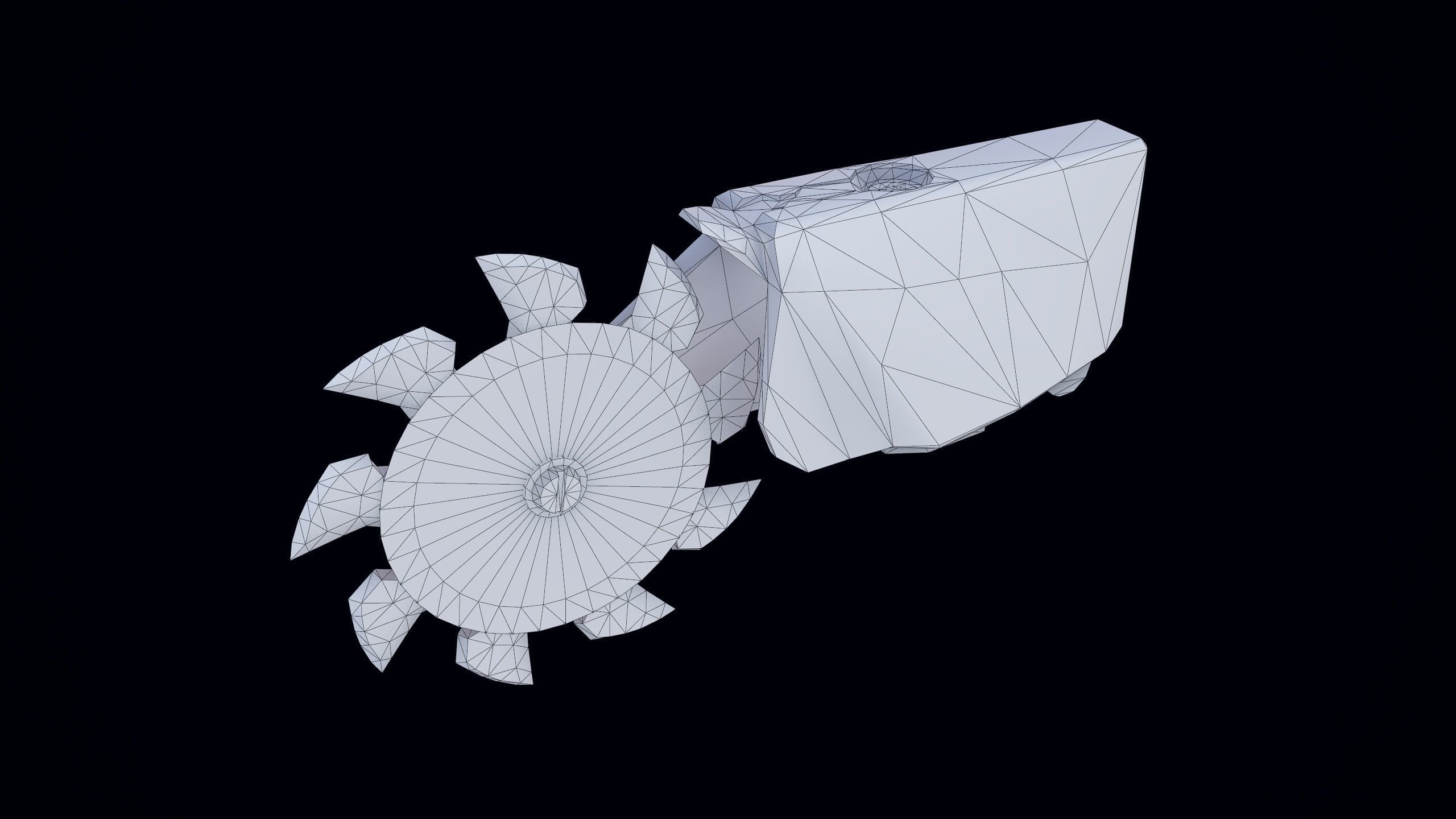 Sci-Fi Saw Low-poly 3D model_8