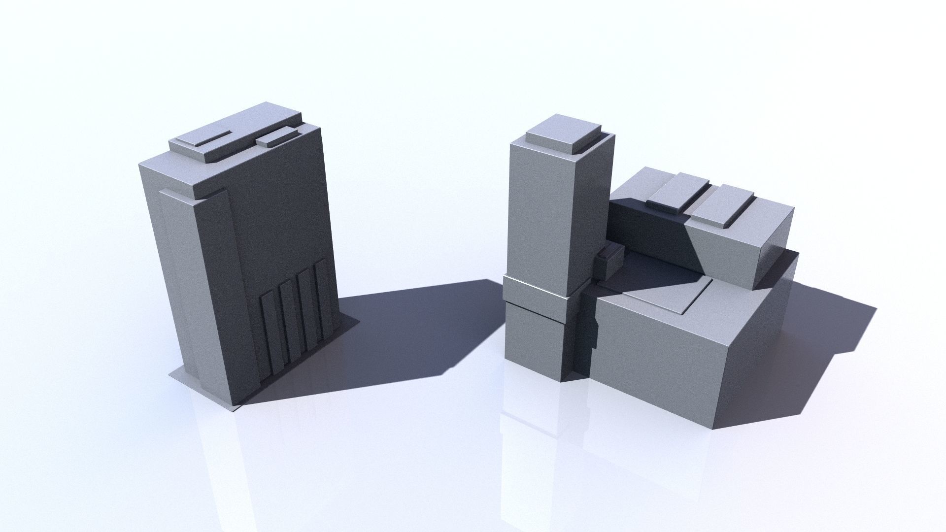 Buildings tall building Low-poly 3D model_14
