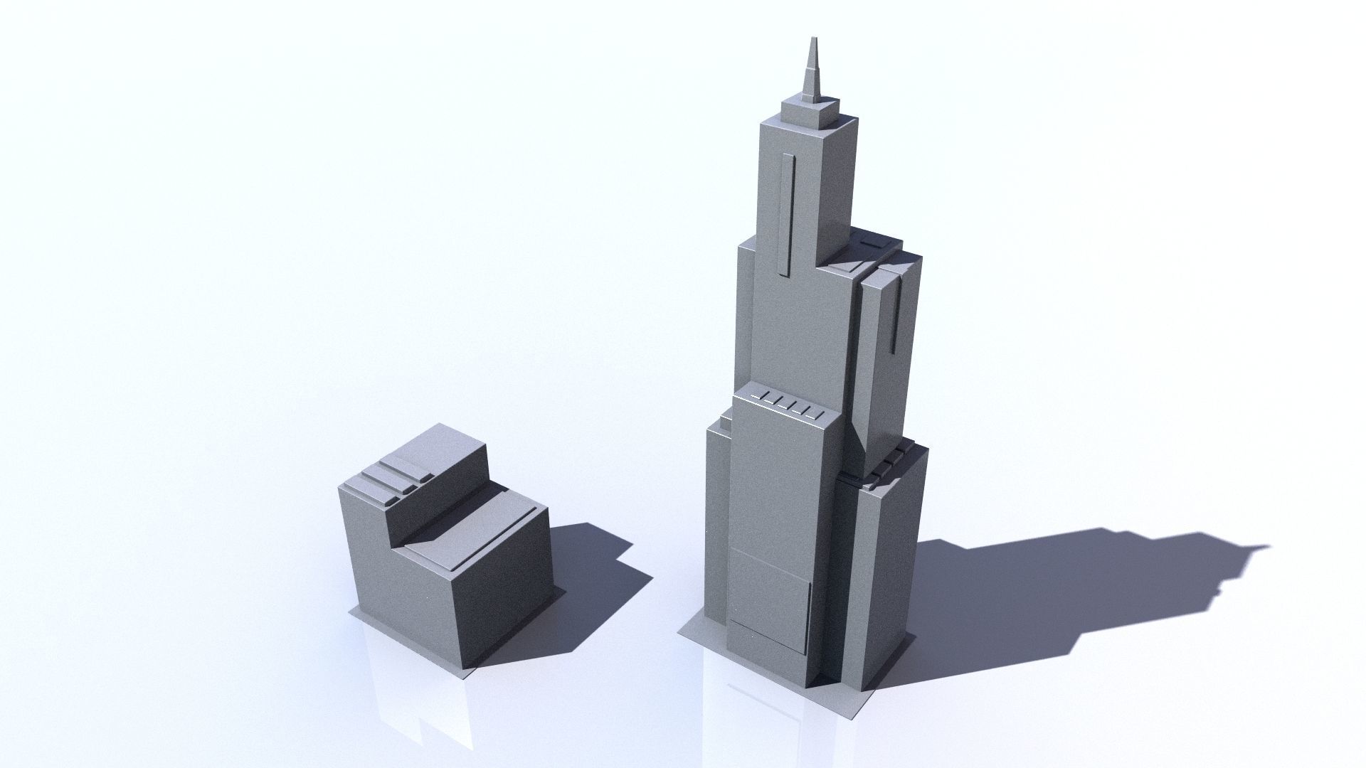 Buildings tall building Low-poly 3D model_16
