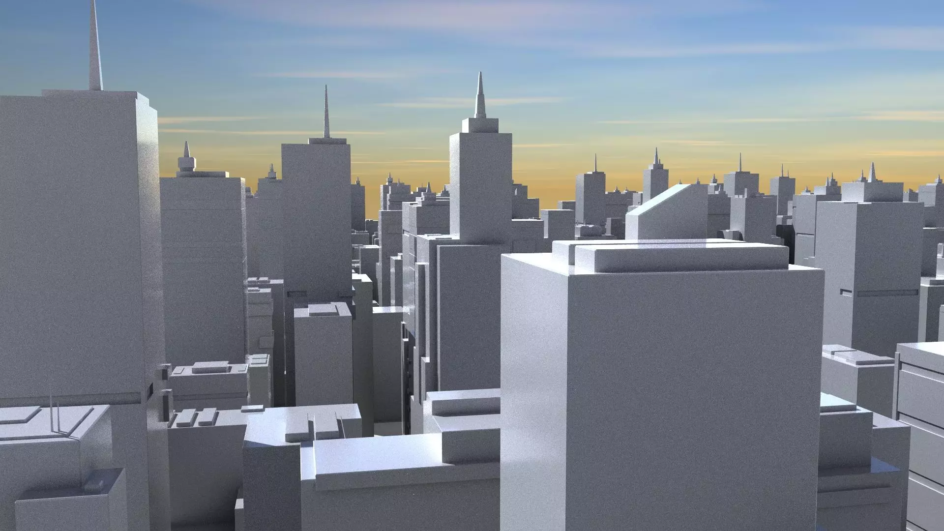 Buildings tall building Low-poly 3D model_0
