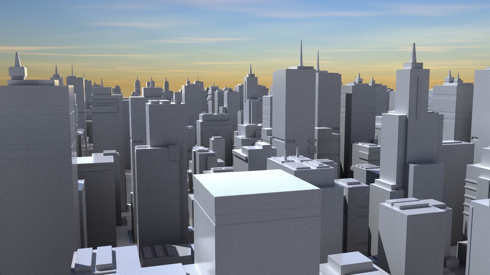 Buildings tall building Low-poly 3D model_1