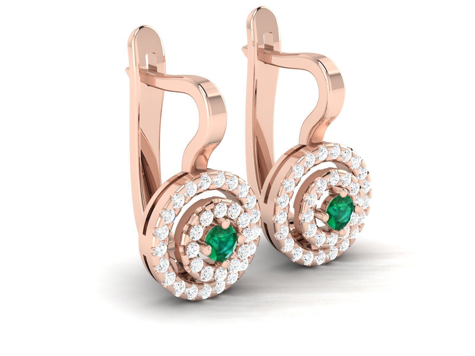 Women earrings 3dm render detail 3D print model_2