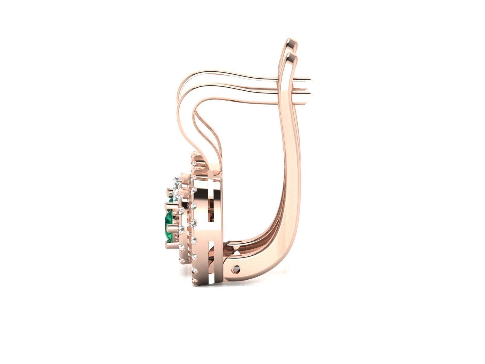 Women earrings 3dm render detail 3D print model_7