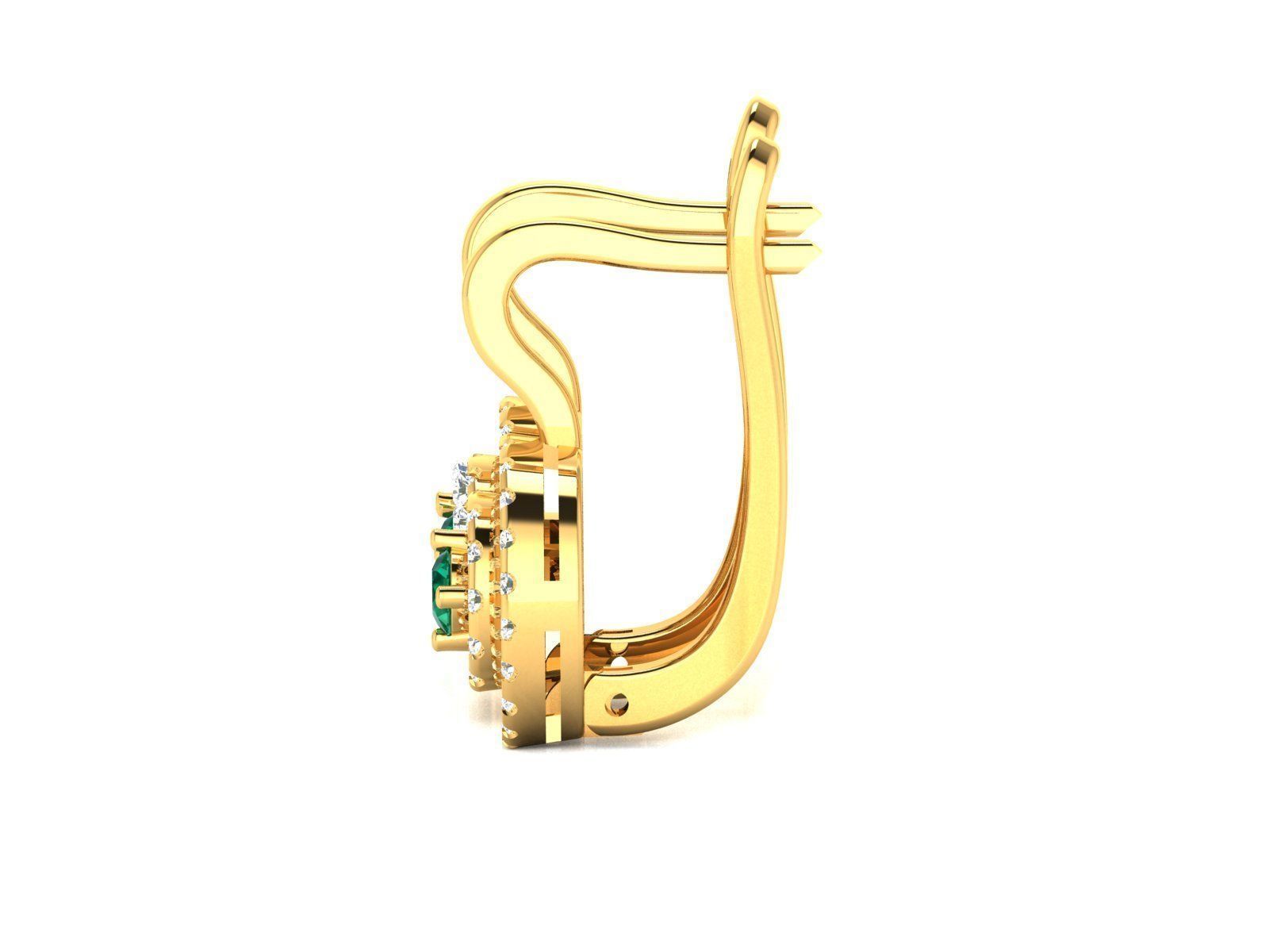 Women earrings 3dm render detail 3D print model_9