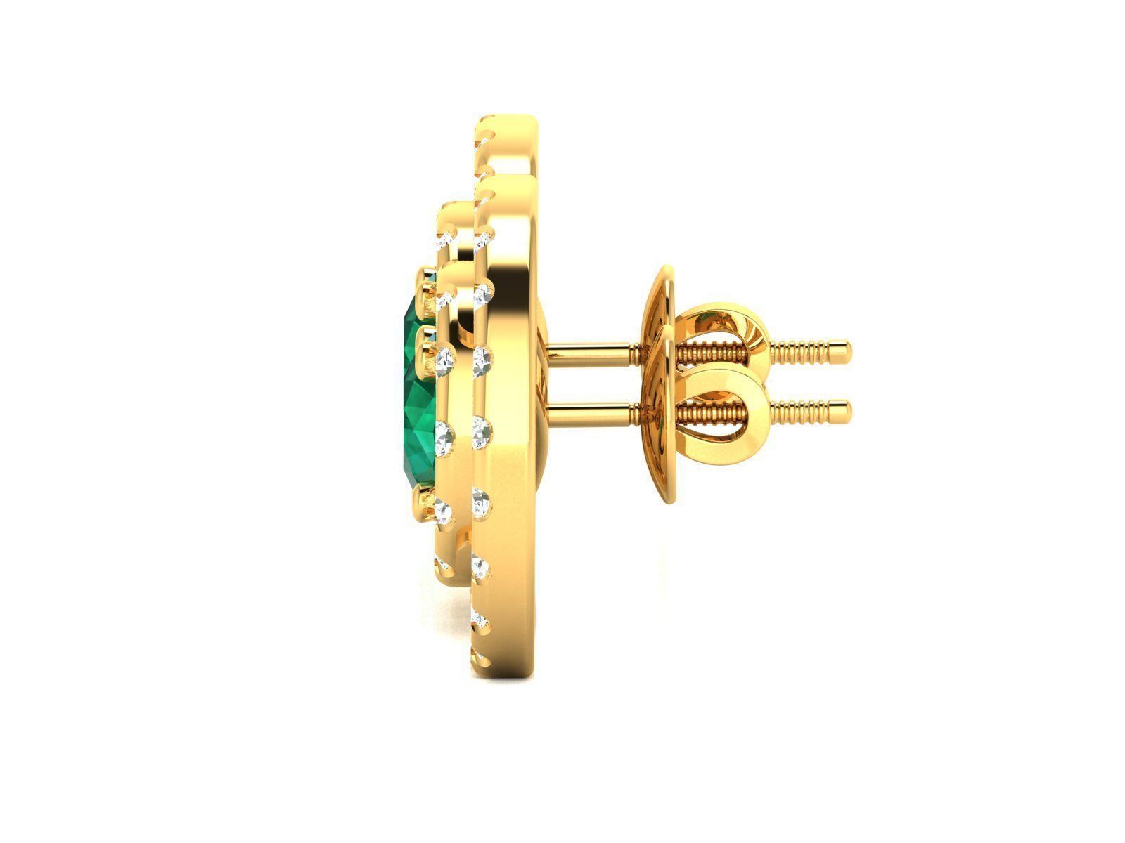 Women earrings 3dm render detail 3D print model_9