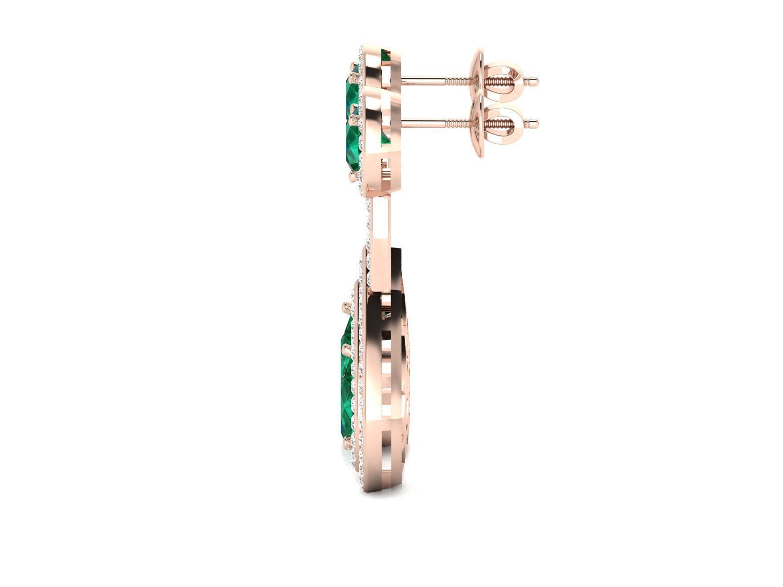 Women earrings 3dm render detail 3D print model_7