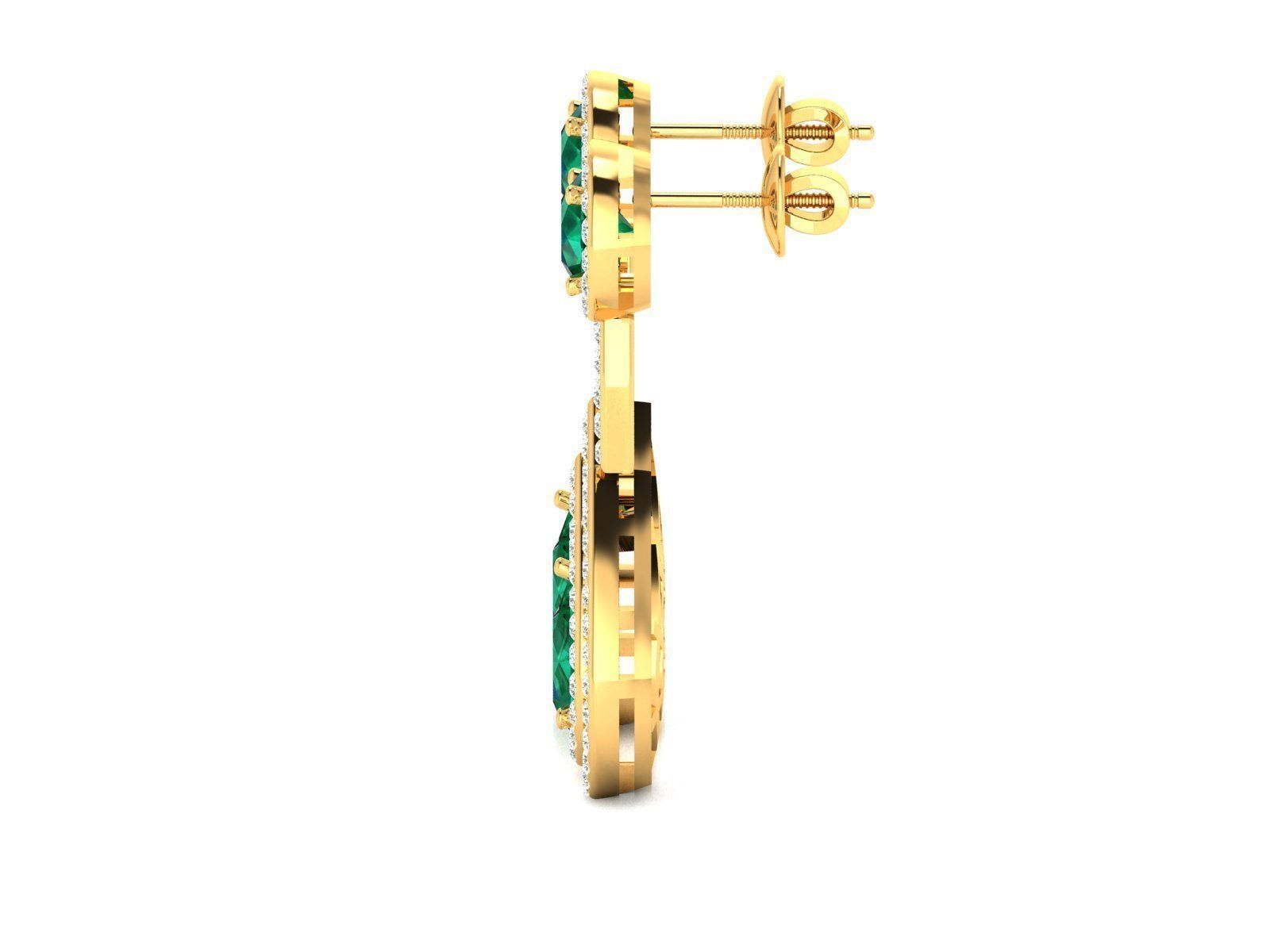 Women earrings 3dm render detail 3D print model_9