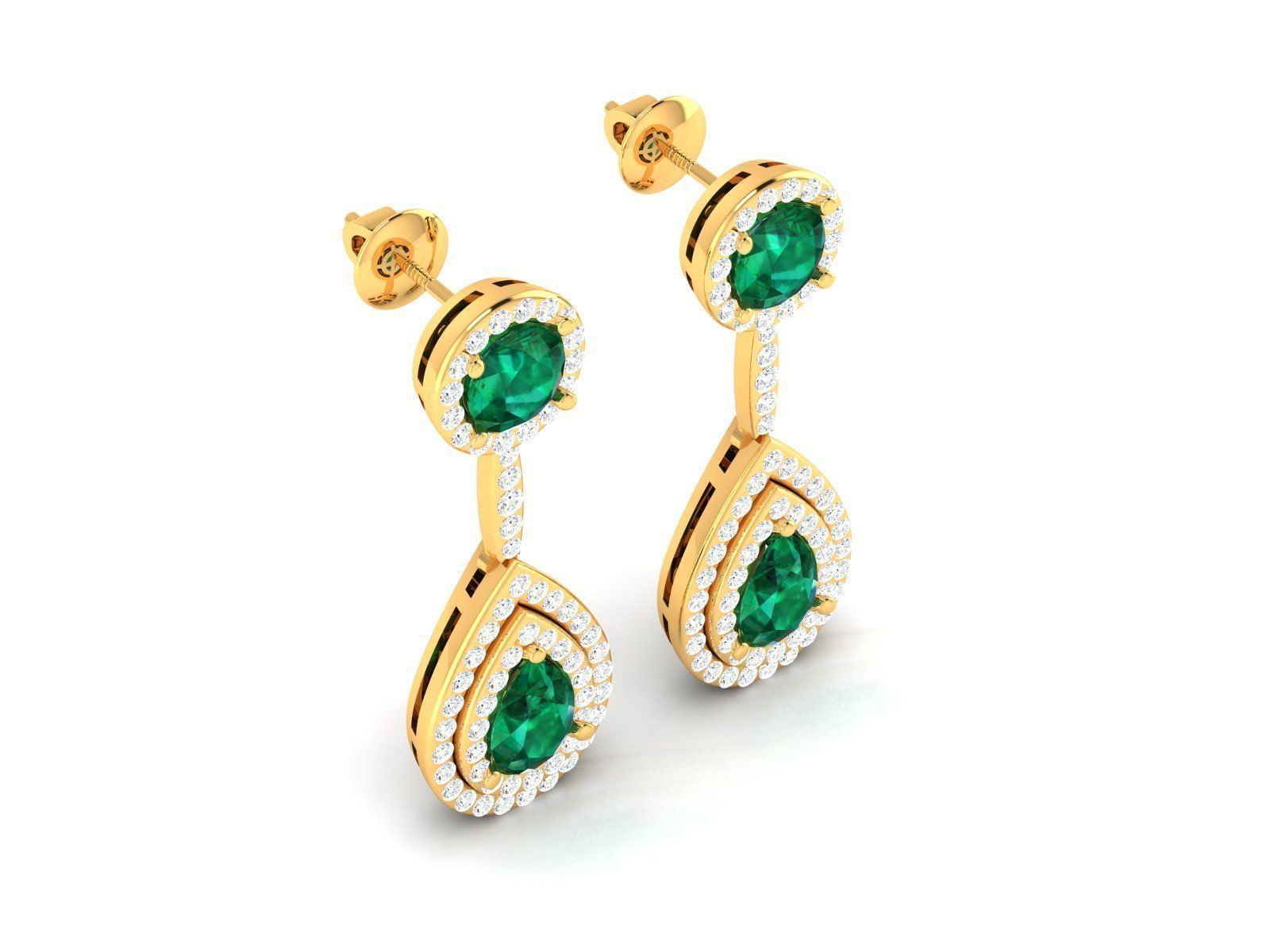 Women earrings 3dm render detail 3D print model_4