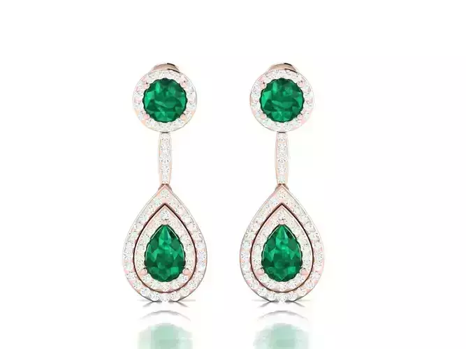 Women earrings 3dm render detail 3D print model