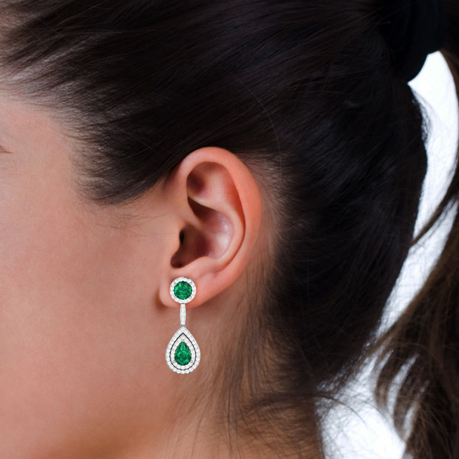 Women earrings 3dm render detail 3D print model_1