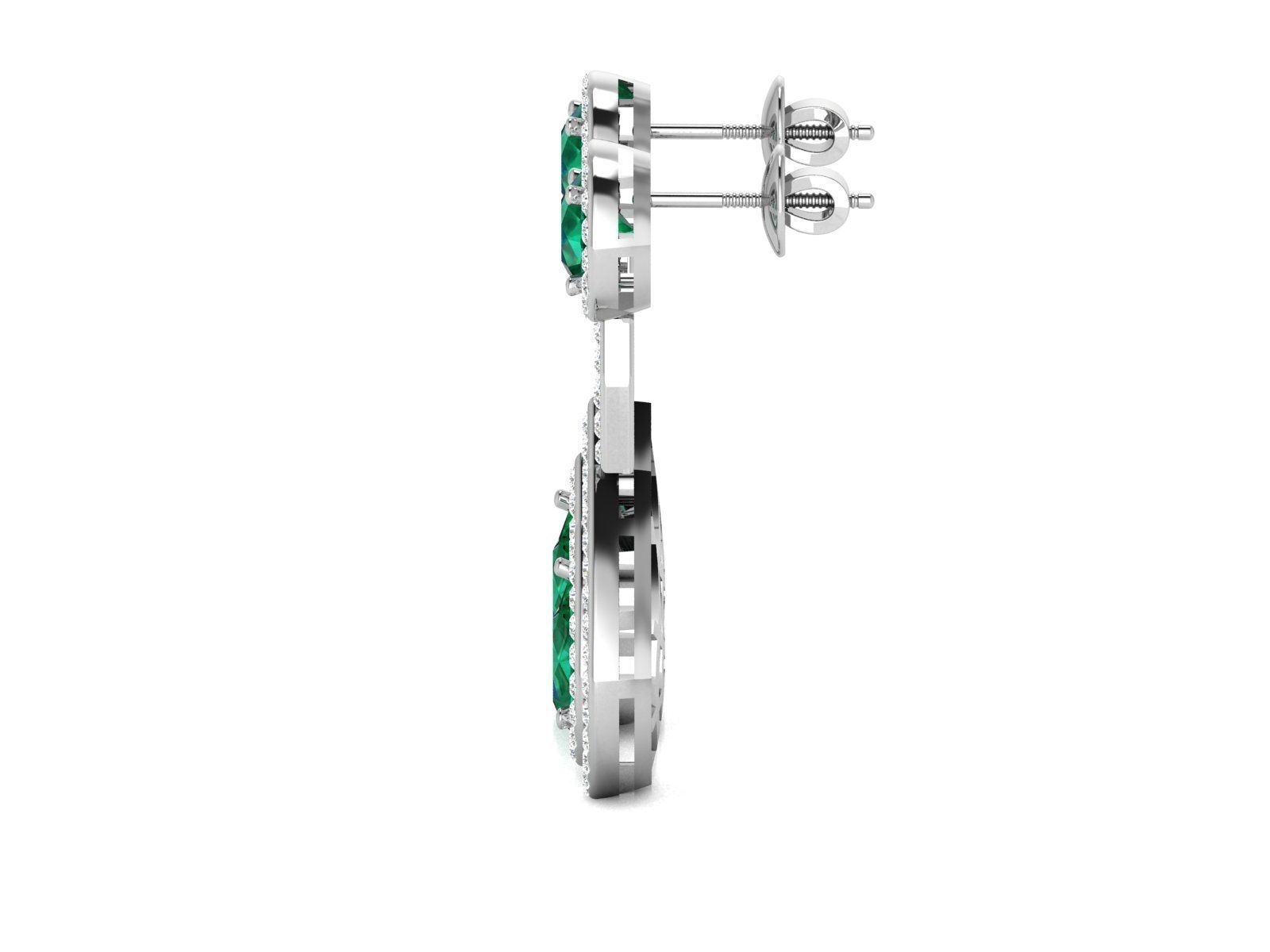 Women earrings 3dm render detail 3D print model_8