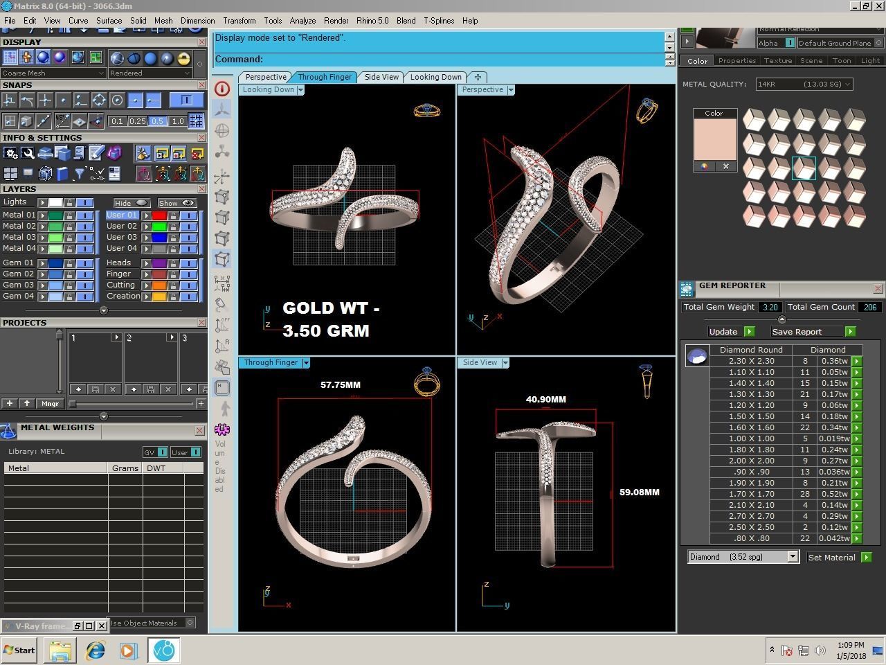 Women ring 3dm render detail 3D print model_1