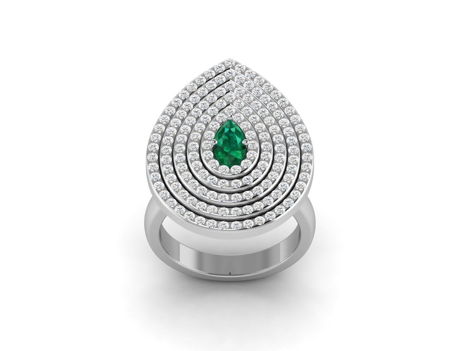 Women cocktail ring 3dm render detail 3D print model_7