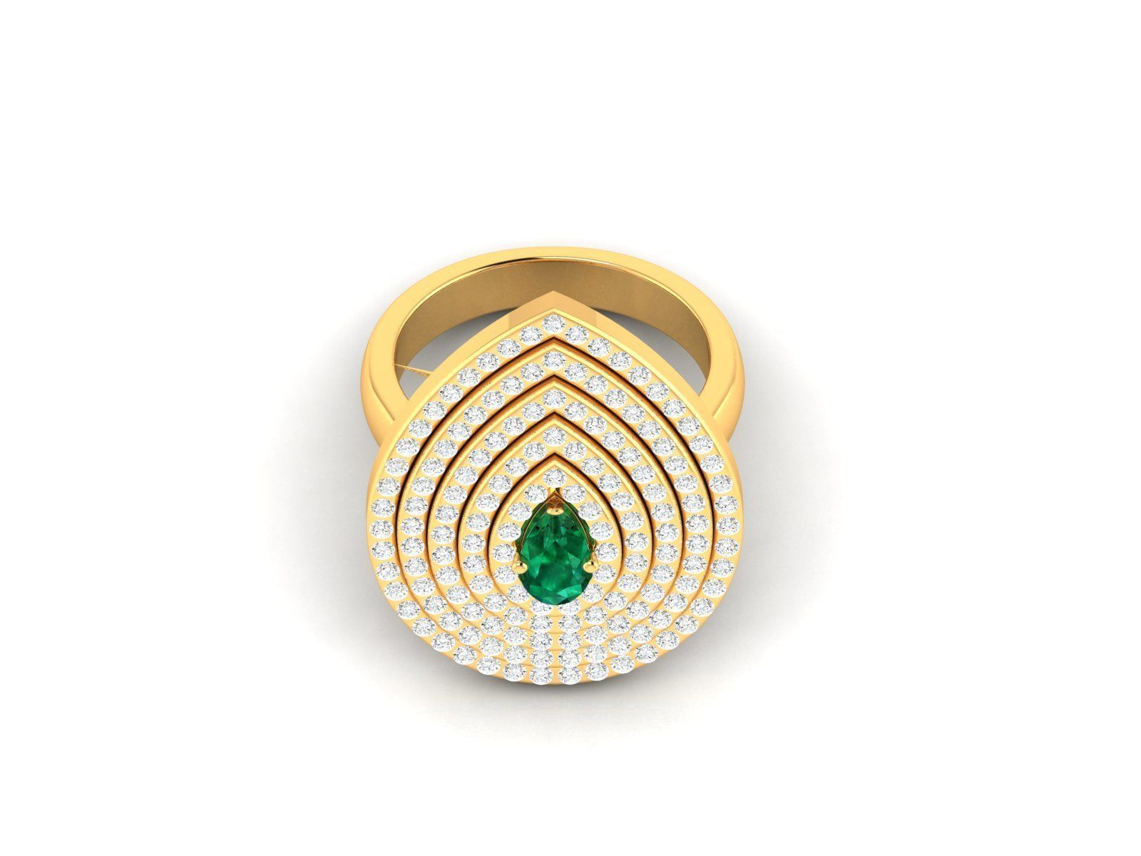 Women cocktail ring 3dm render detail 3D print model_6