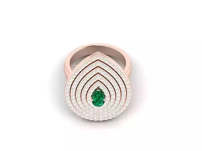 Women cocktail ring 3dm render detail 3D print model