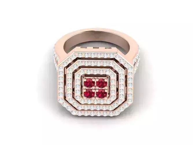 Women cocktail ring 3dm render detail