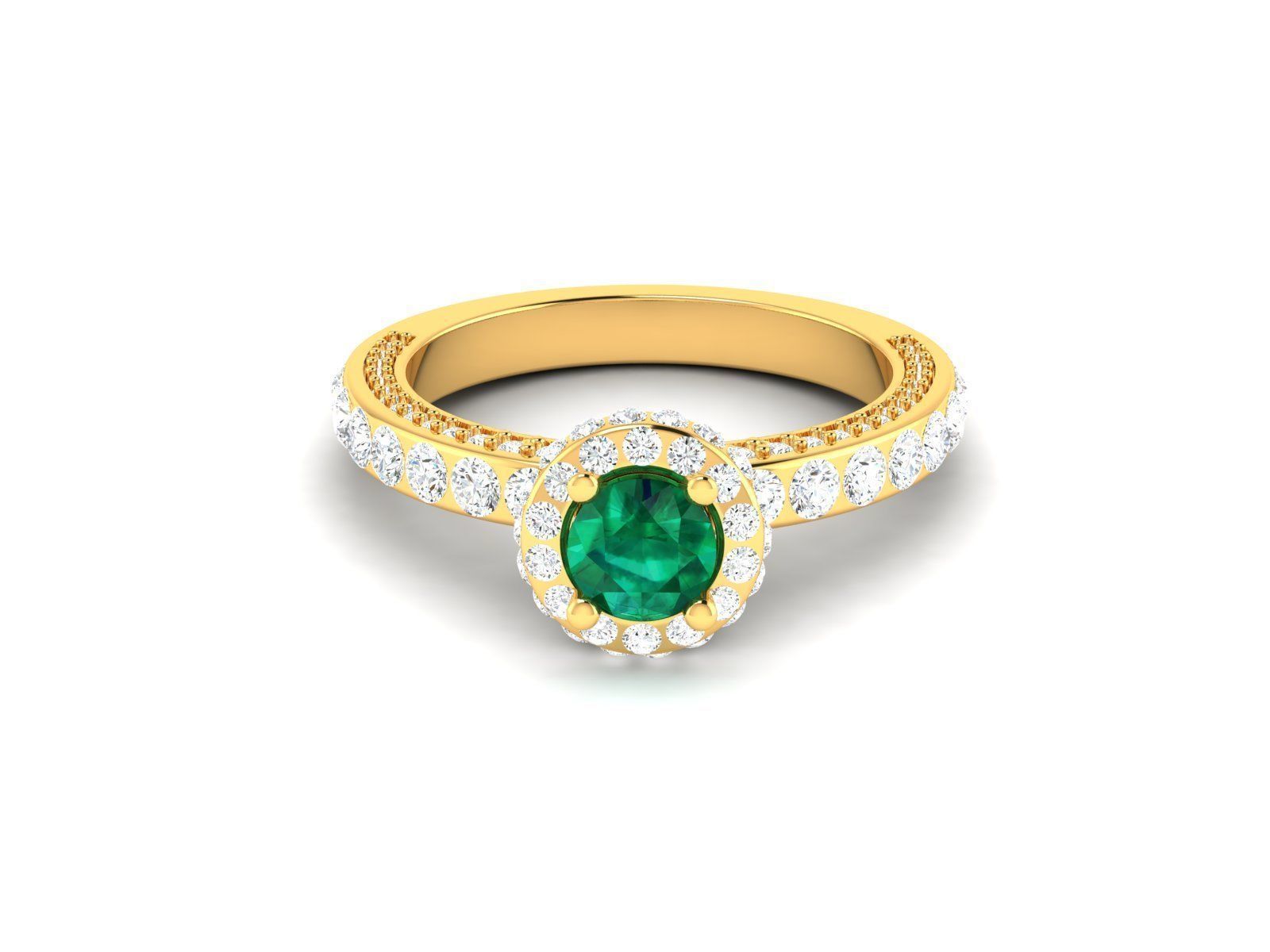 Women solitaire ring 3dm render detail 3D print model_6