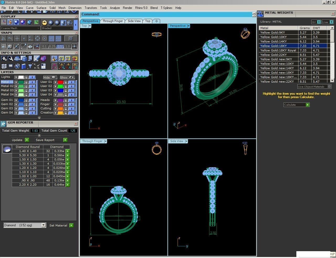 Women solitaire ring 3dm render detail 3D print model_1