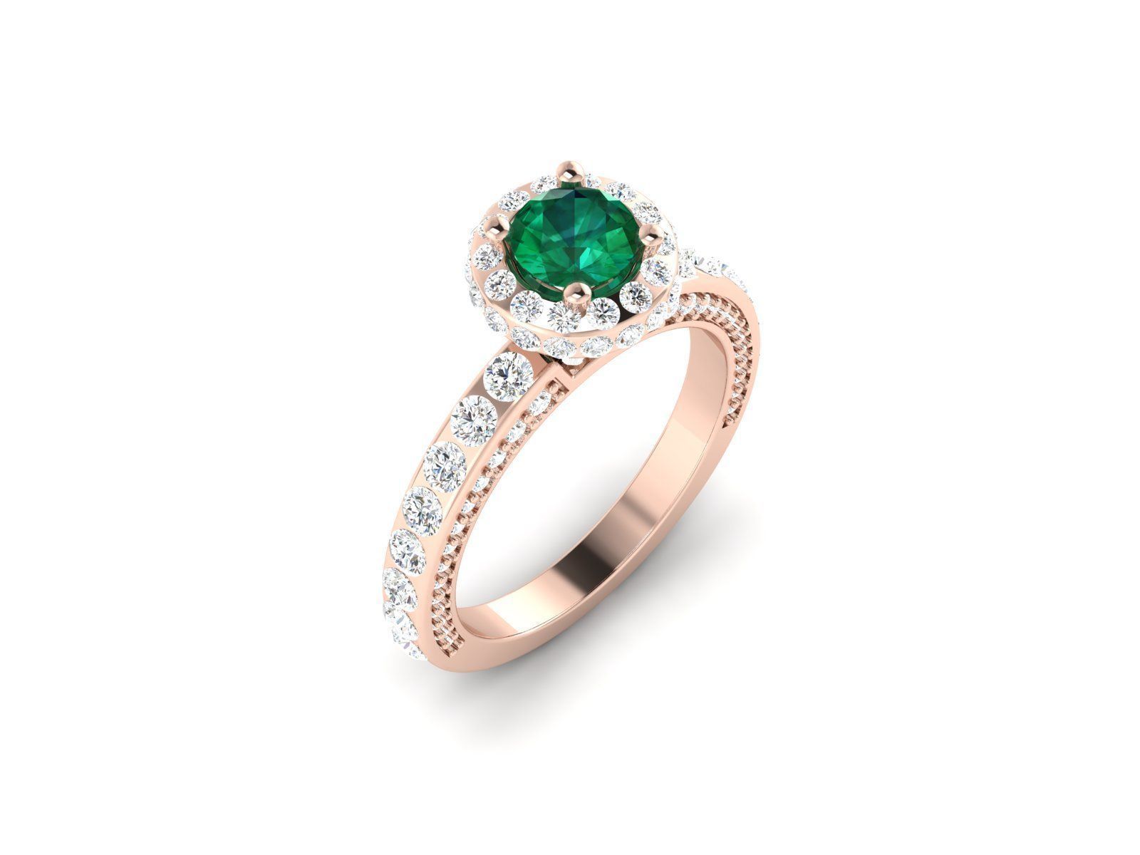 Women solitaire ring 3dm render detail 3D print model_2