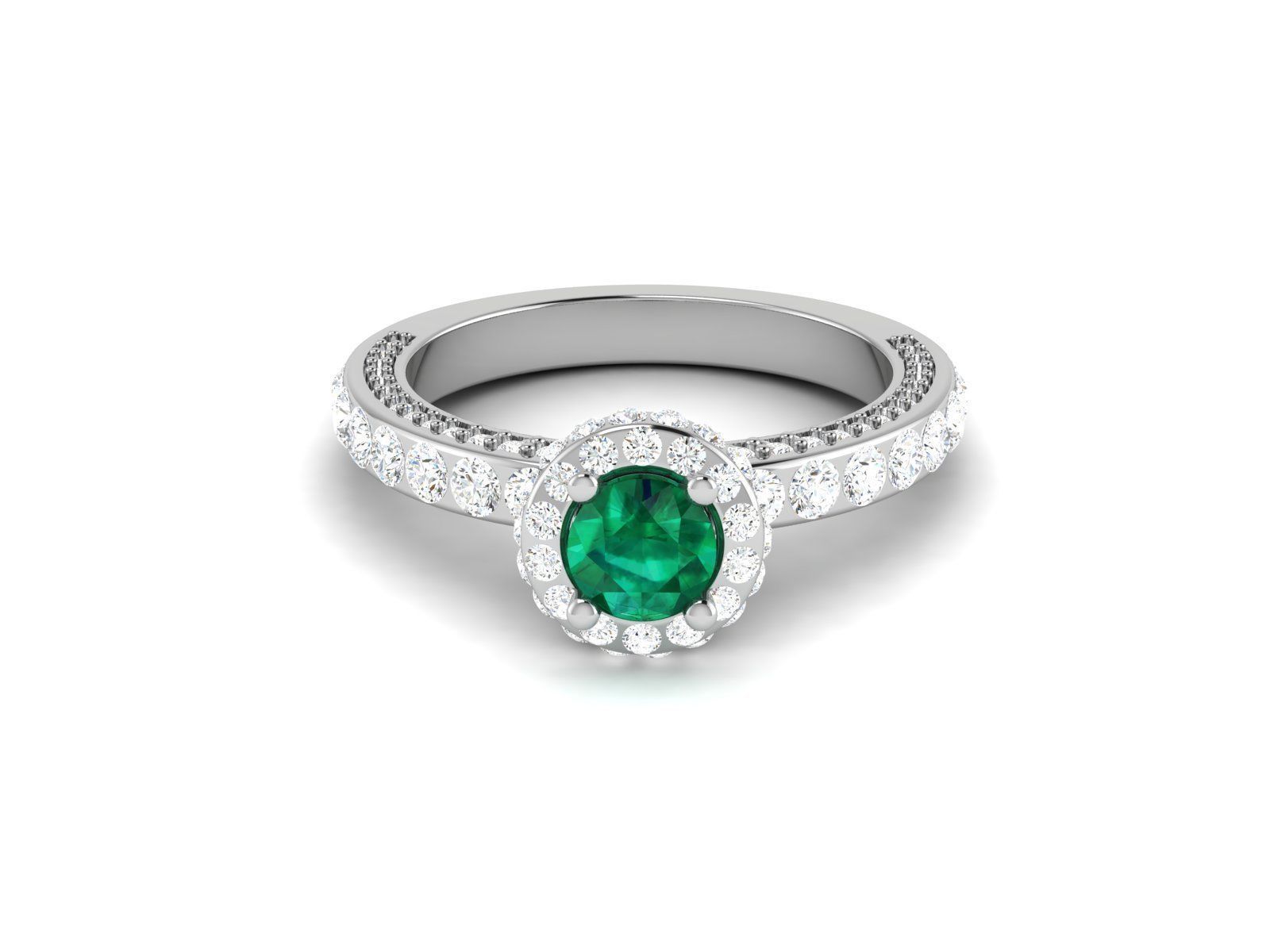 Women solitaire ring 3dm render detail 3D print model_5