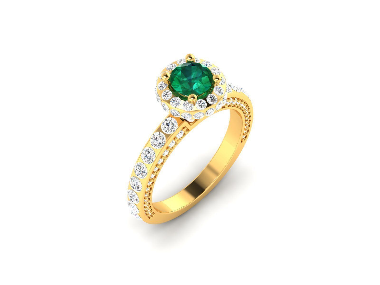 Women solitaire ring 3dm render detail 3D print model_4