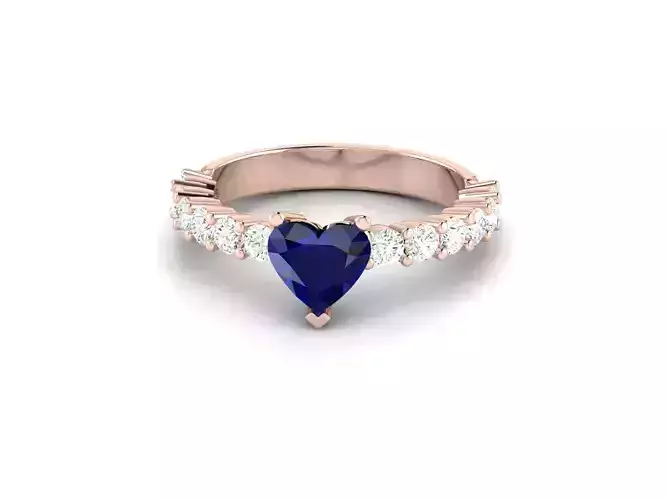 Women heart ring 3dm render detail