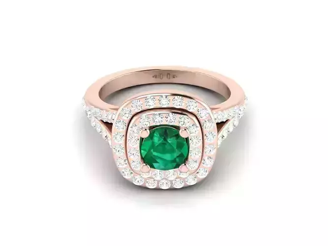 Women solitaire ring 3dm render detail