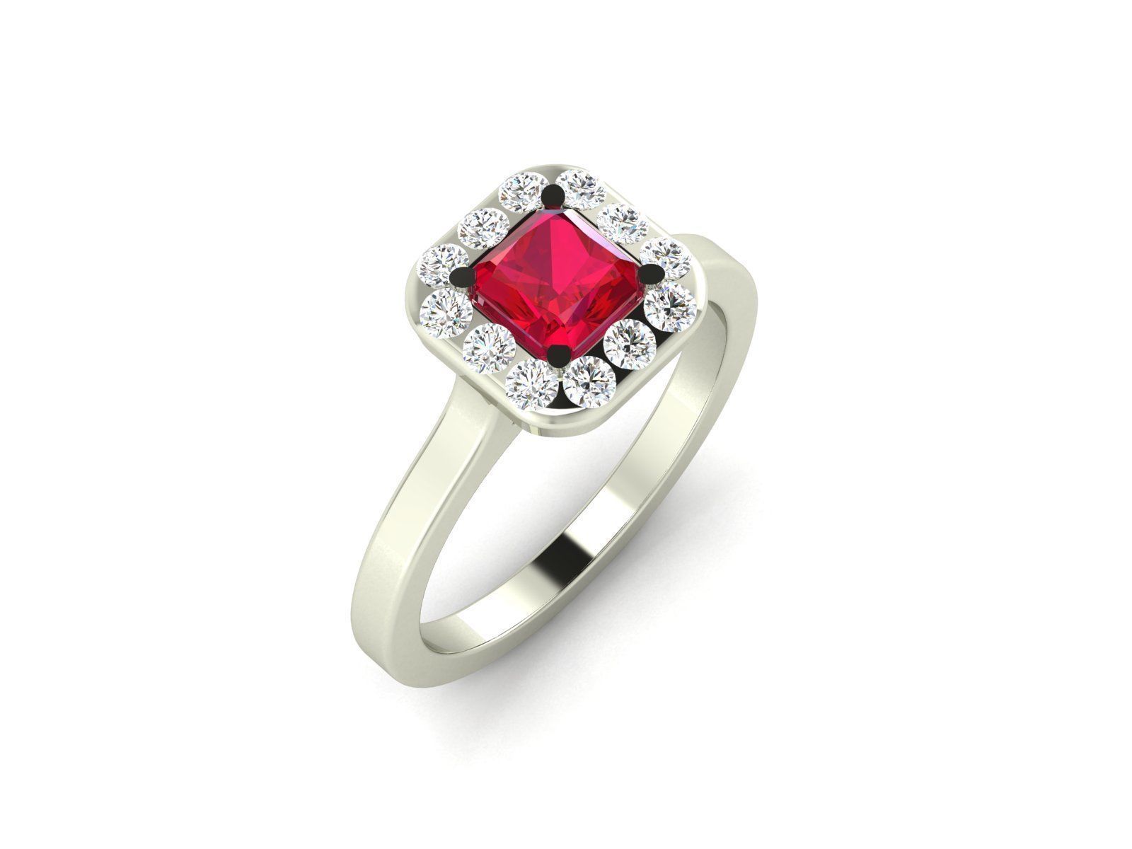 Women solitaire ring 3dm render detail 3D print model_3