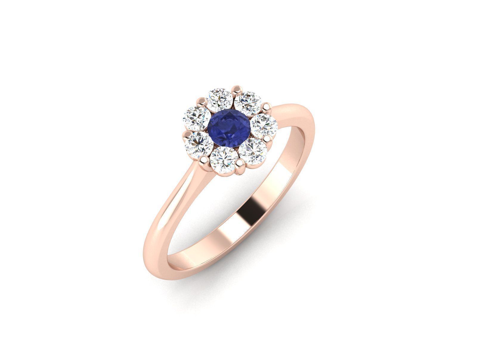 Women solitaire ring 3dm render detail 3D print model_2