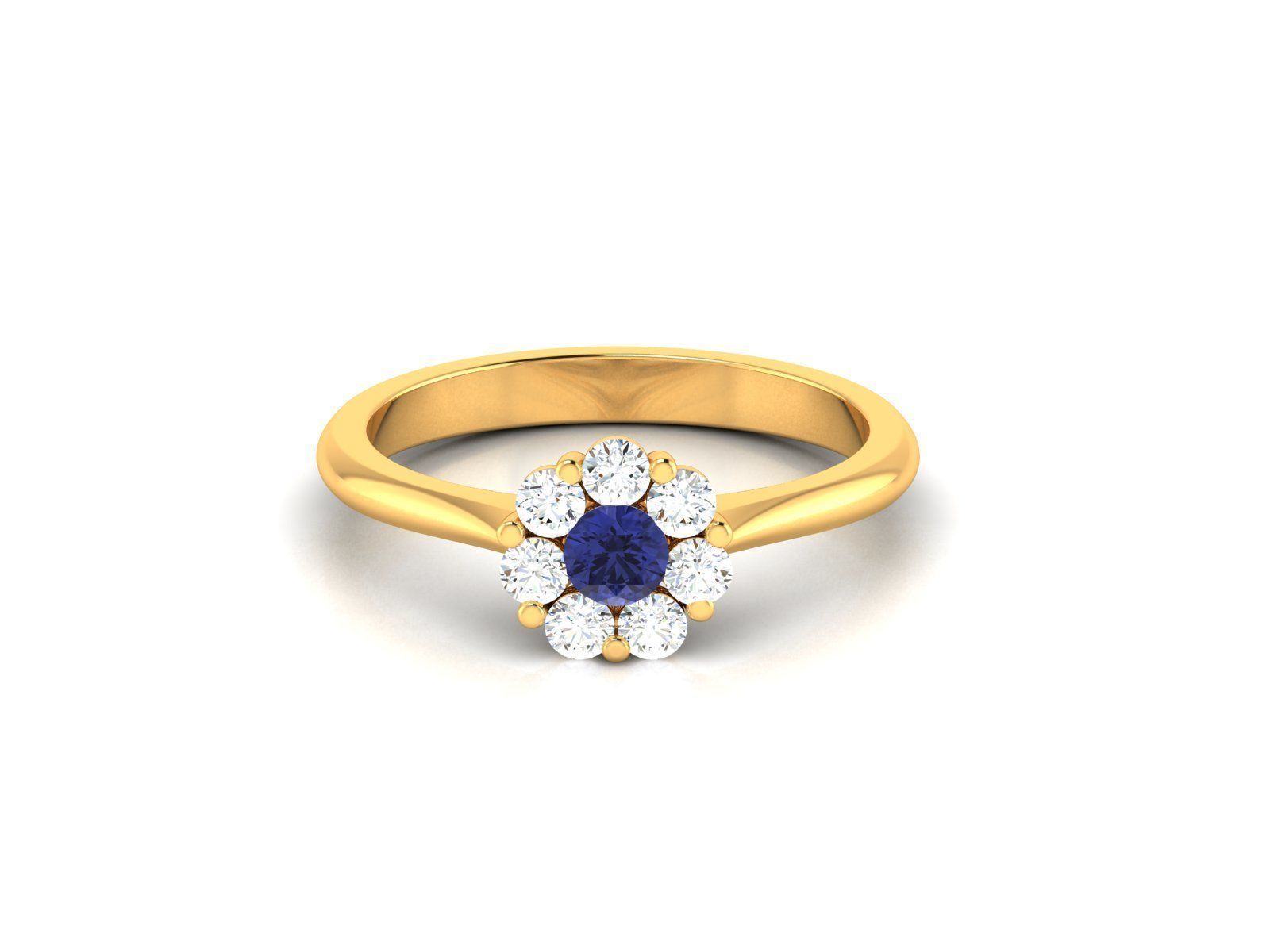 Women solitaire ring 3dm render detail 3D print model_6