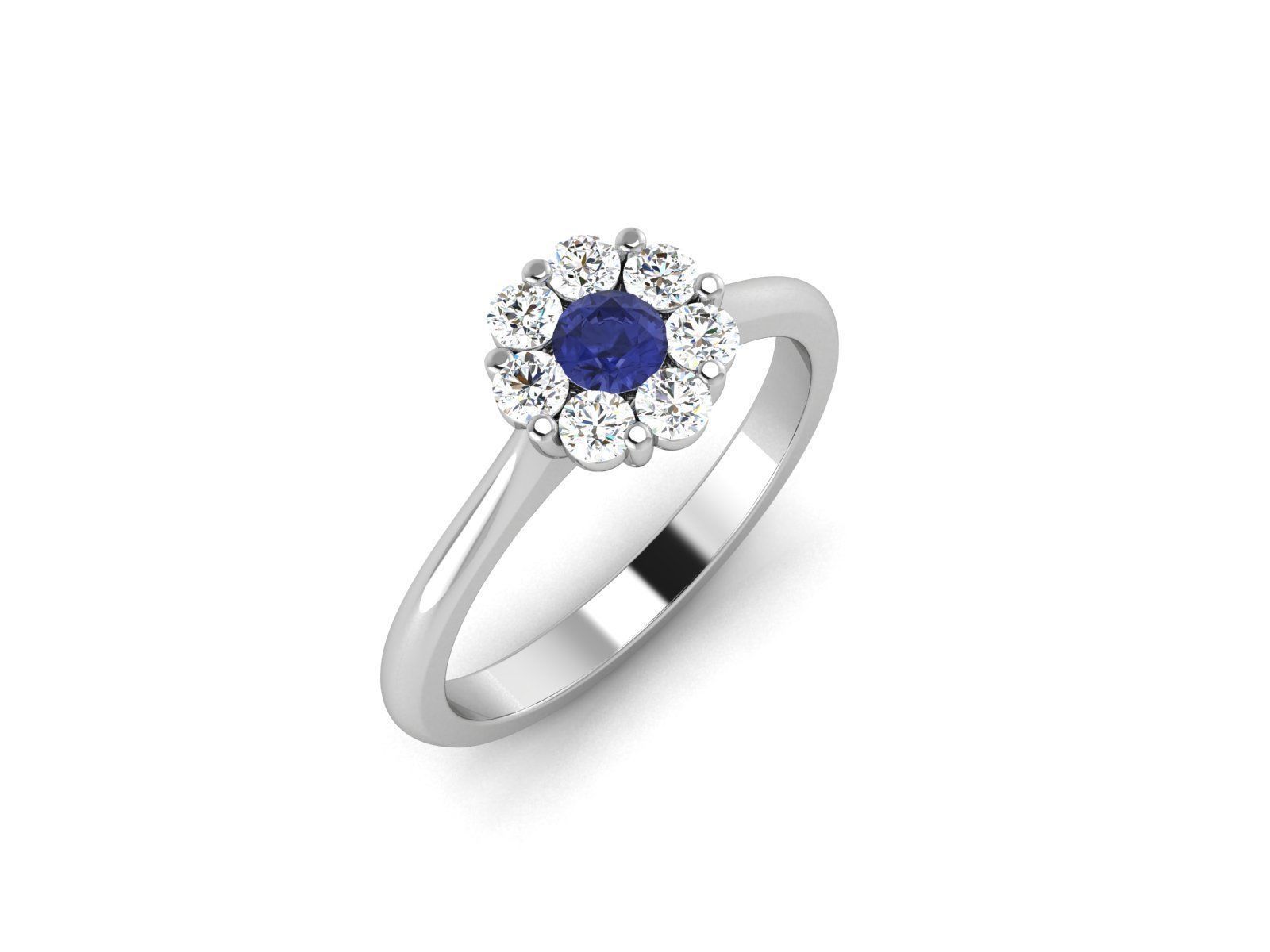 Women solitaire ring 3dm render detail 3D print model_3