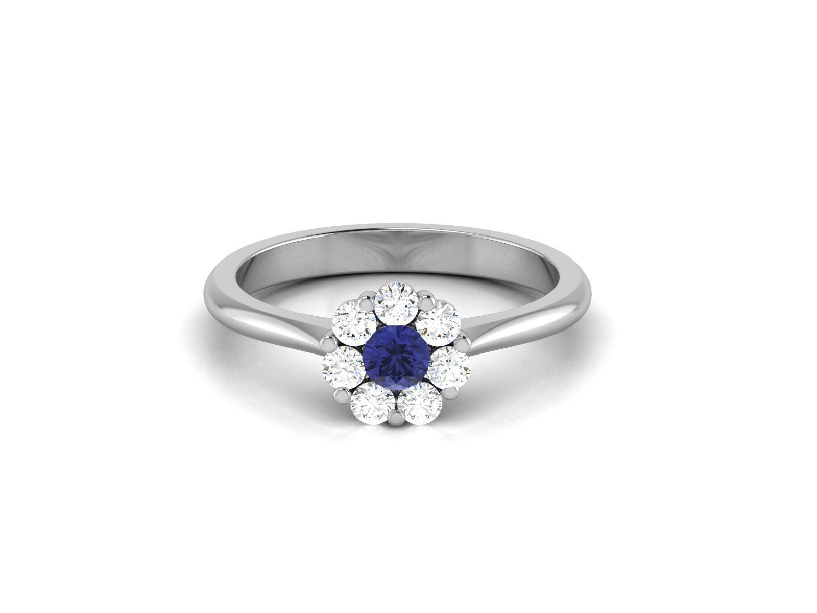 Women solitaire ring 3dm render detail 3D print model_5