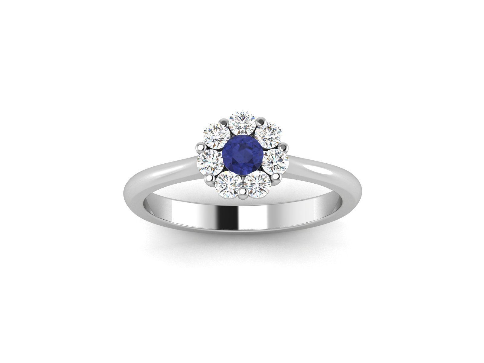 Women solitaire ring 3dm render detail 3D print model_8