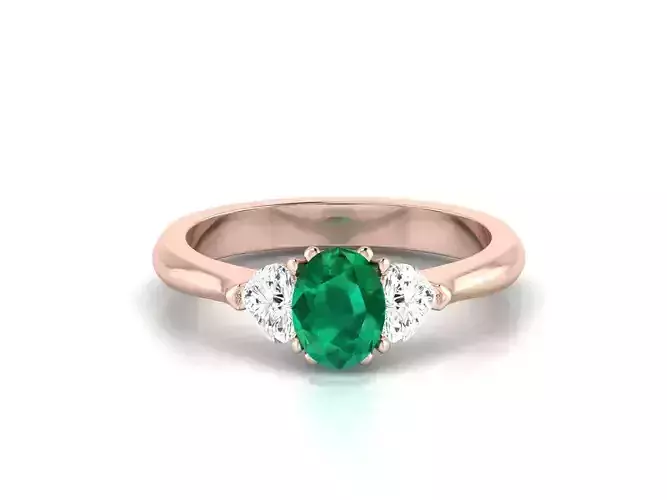 Women solitaire ring 3dm render detail
