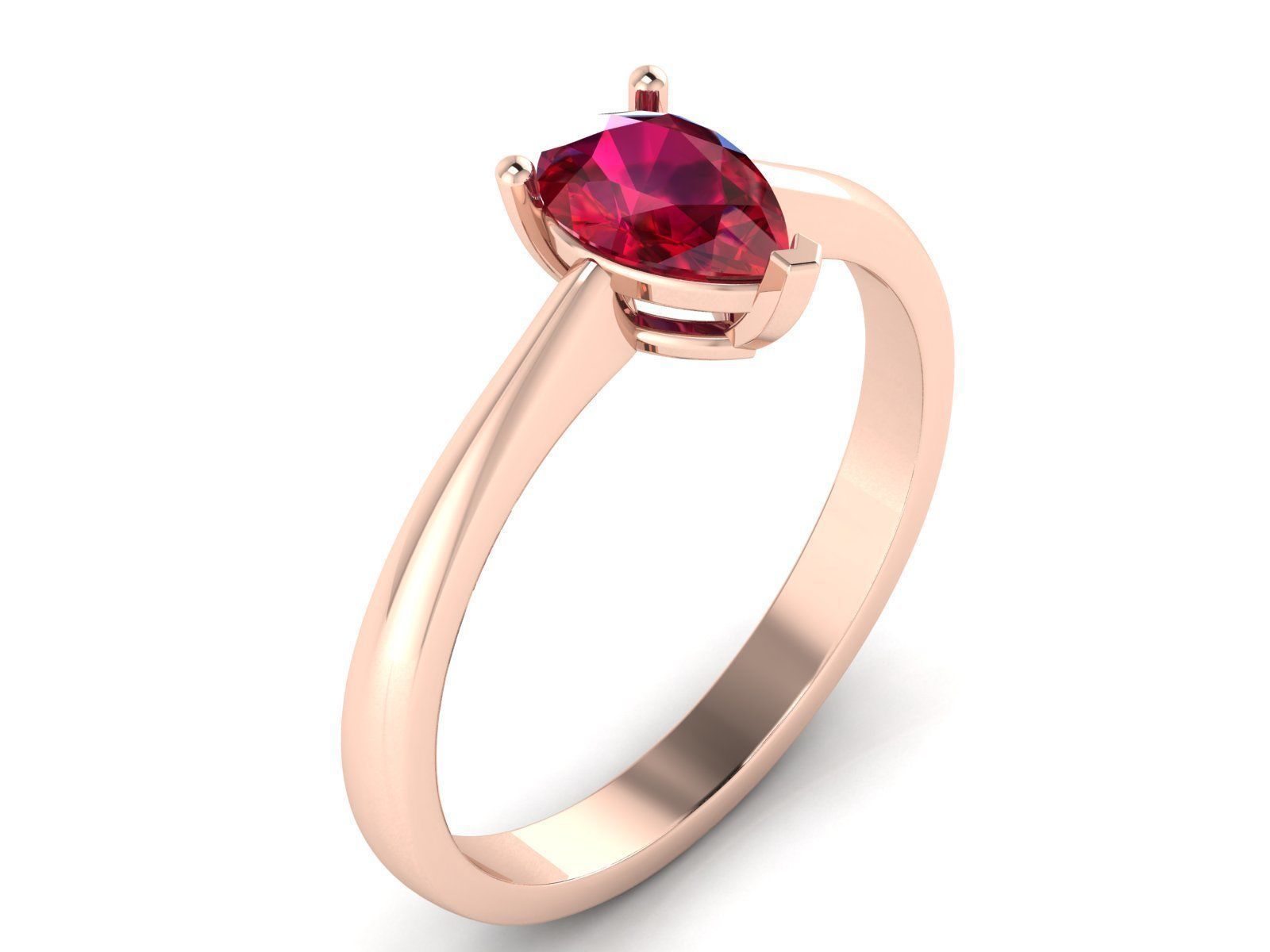 Women solitaire ring 3dm render detail 3D print model_1