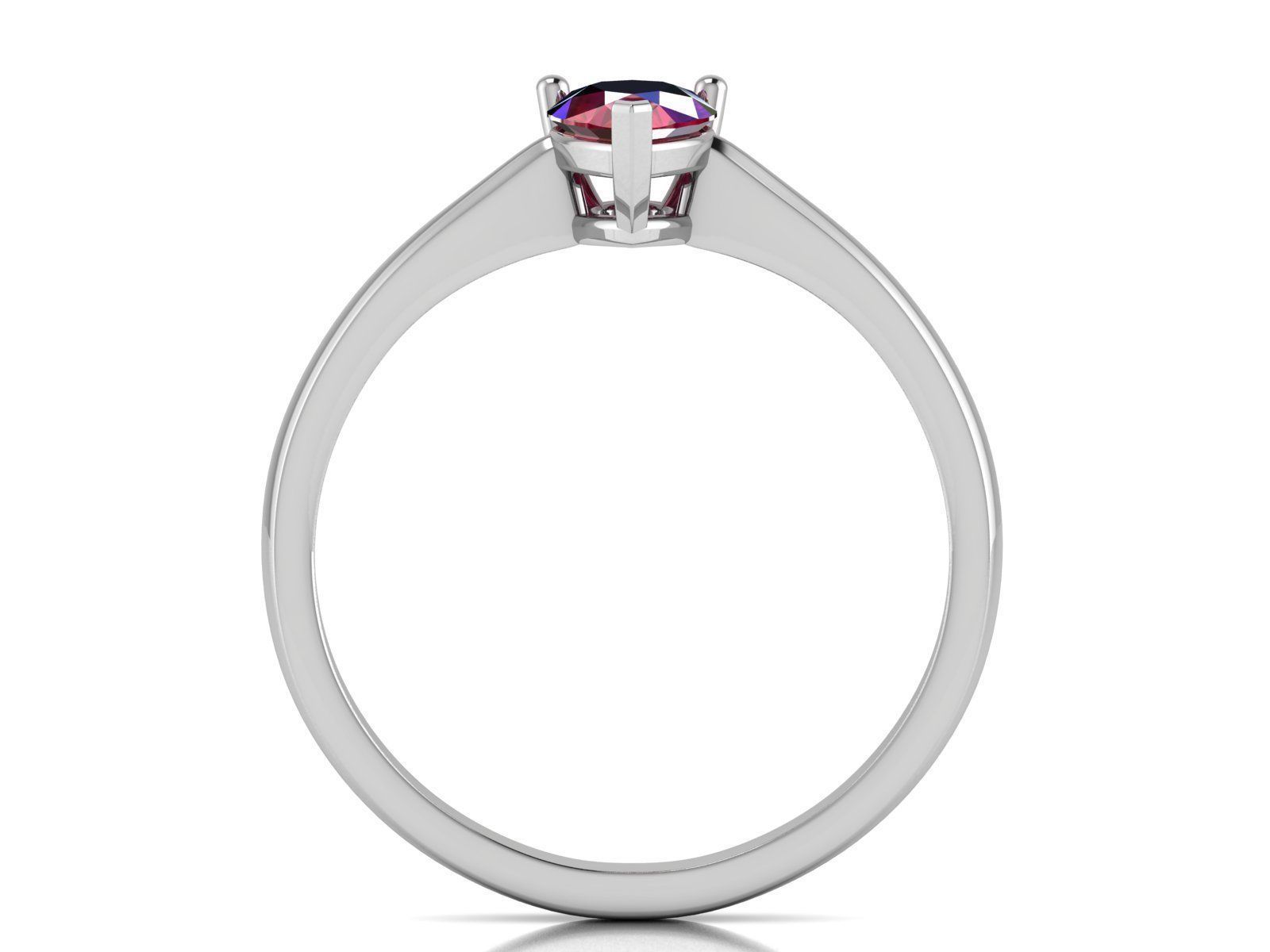 Women solitaire ring 3dm render detail 3D print model_5