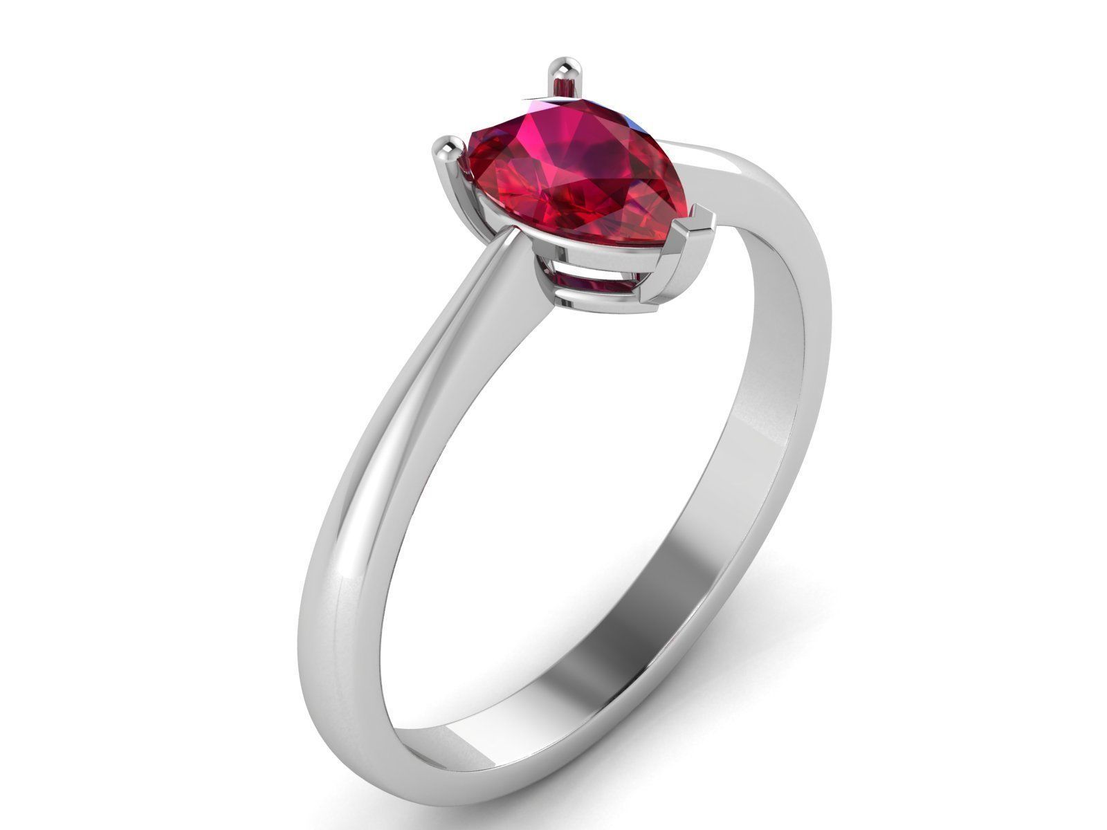 Women solitaire ring 3dm render detail 3D print model_2