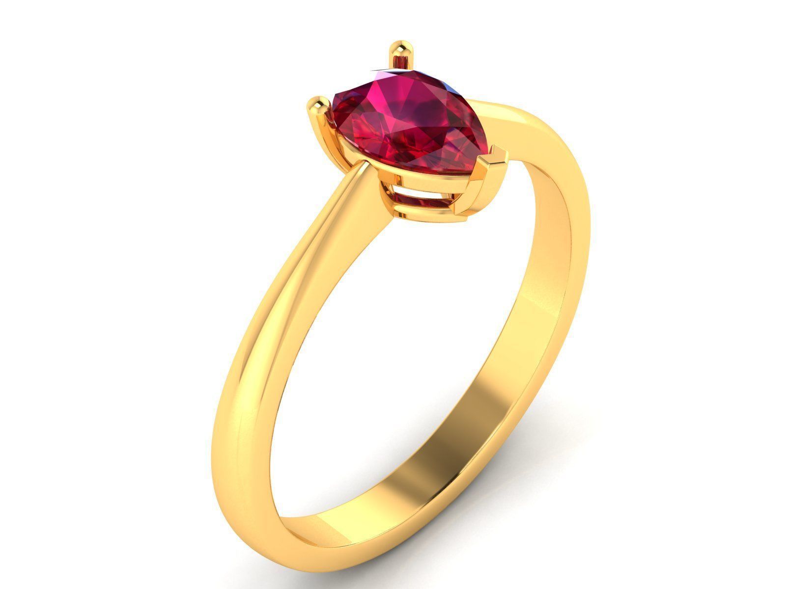 Women solitaire ring 3dm render detail 3D print model_3