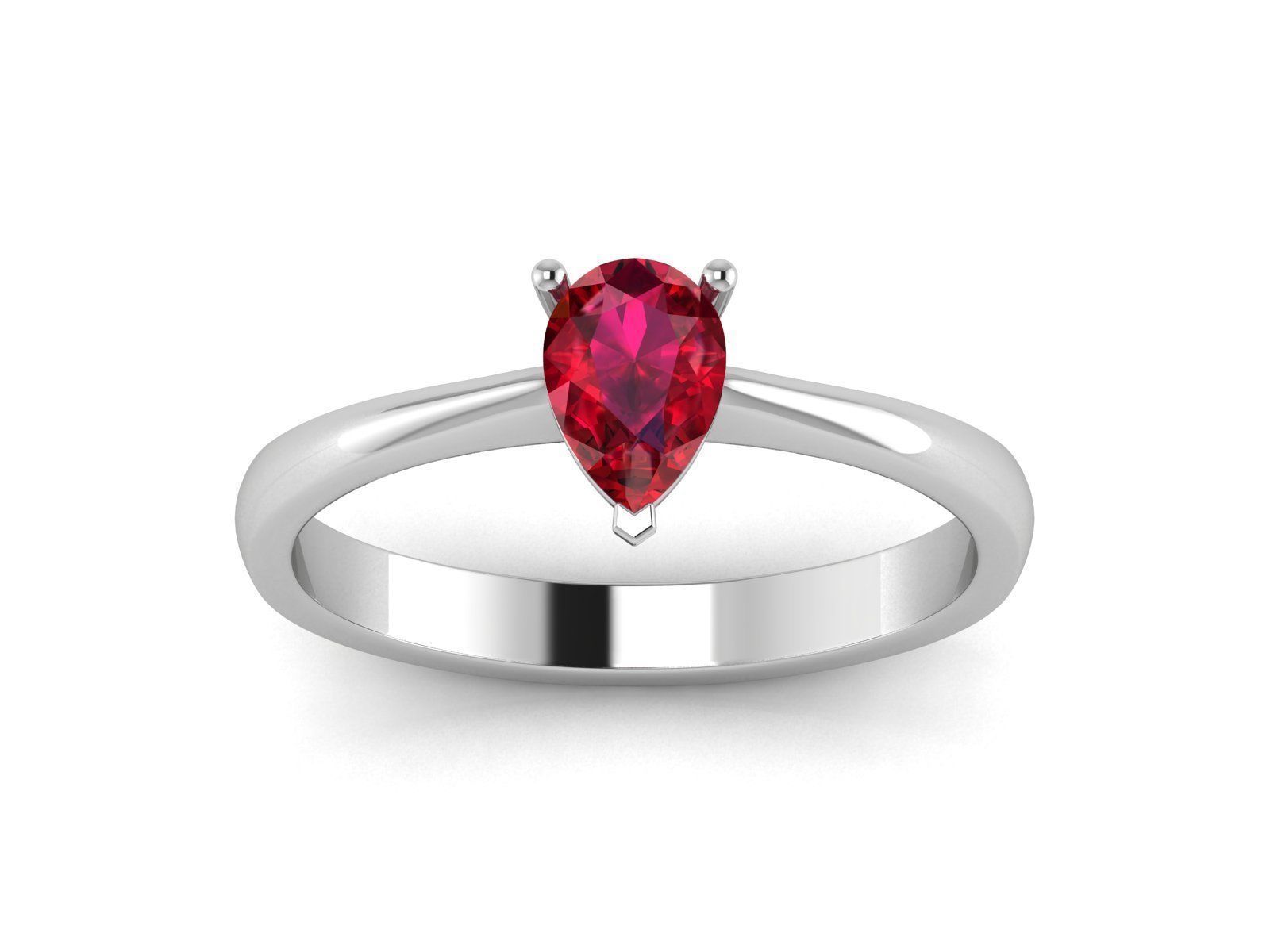 Women solitaire ring 3dm render detail 3D print model_7