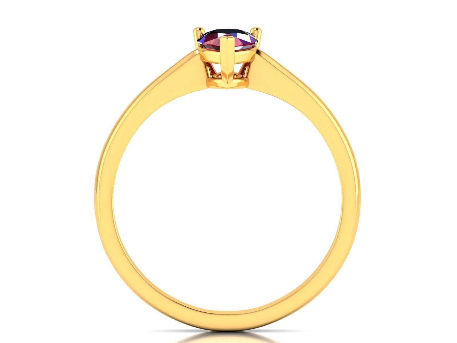 Women solitaire ring 3dm render detail 3D print model_6