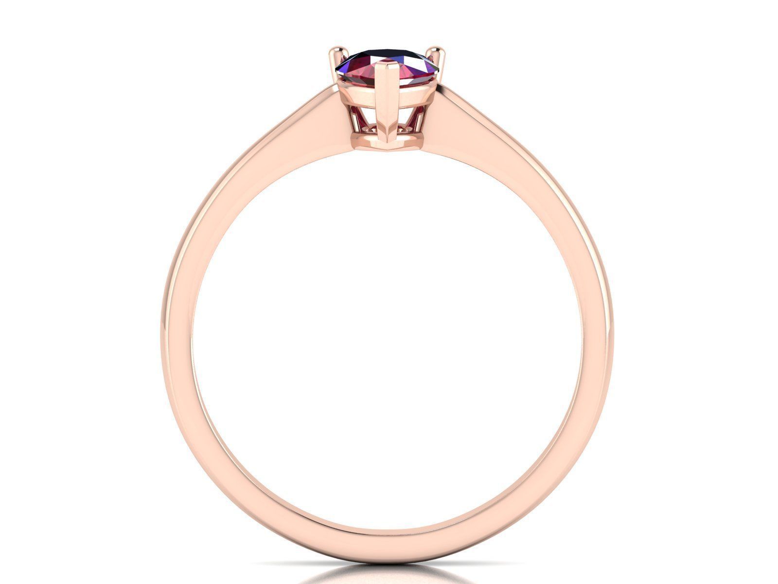 Women solitaire ring 3dm render detail 3D print model_4