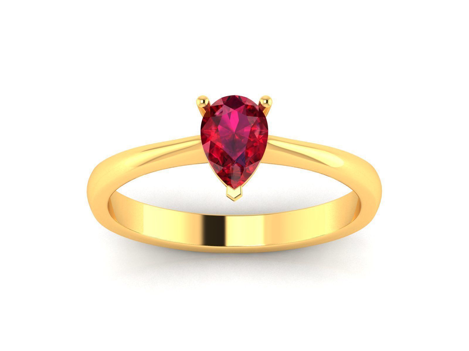 Women solitaire ring 3dm render detail 3D print model_8