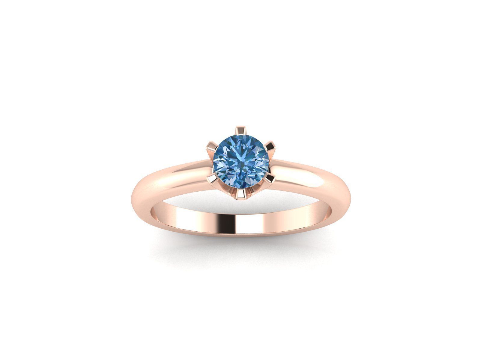Women solitaire ring 3dm render detail 3D print model_6