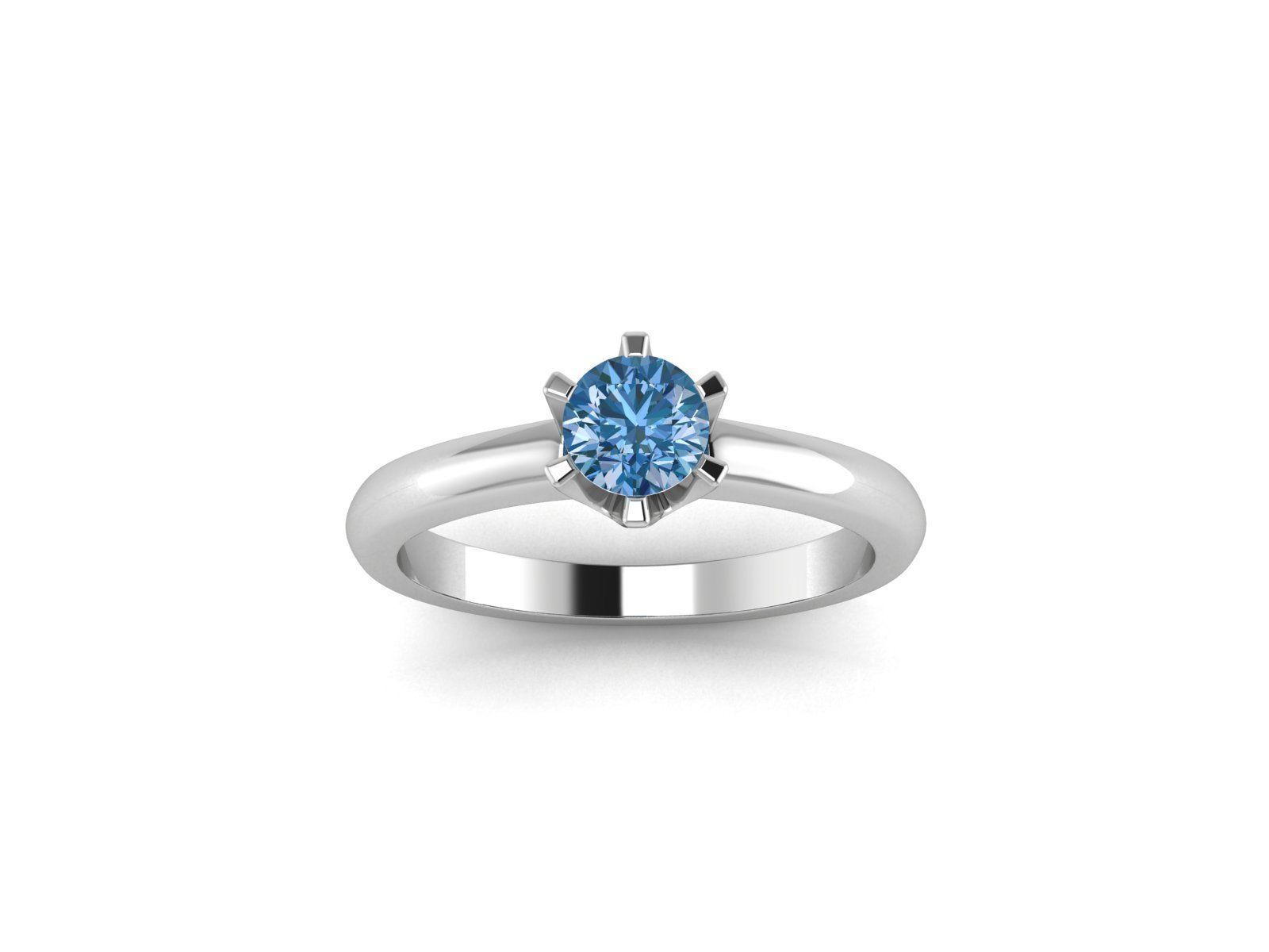 Women solitaire ring 3dm render detail 3D print model_7